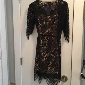 NWT Hot Miami Styles lined black lace dress